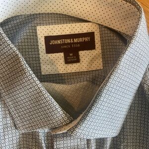 Johnston & Murphy Blue Patterned Men's Shirt
